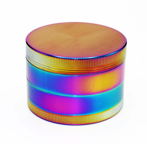 Smokerama CNC Aluminium Grinder Rainbow 63x43mm-Geschlossen