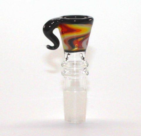 Monkey Glass Design Köpfchen Rainbowtali 18,8 mm Schliff handgearbeitet-Seitlich