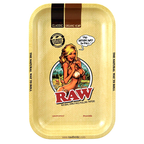 RAW Dreh-Tablett Matt RAW-Girl Rolling Tray Klein-Oben
