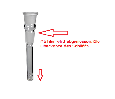 Chillum Diffusor 18,8 mm Power Loch 12 cm Länge-Maße