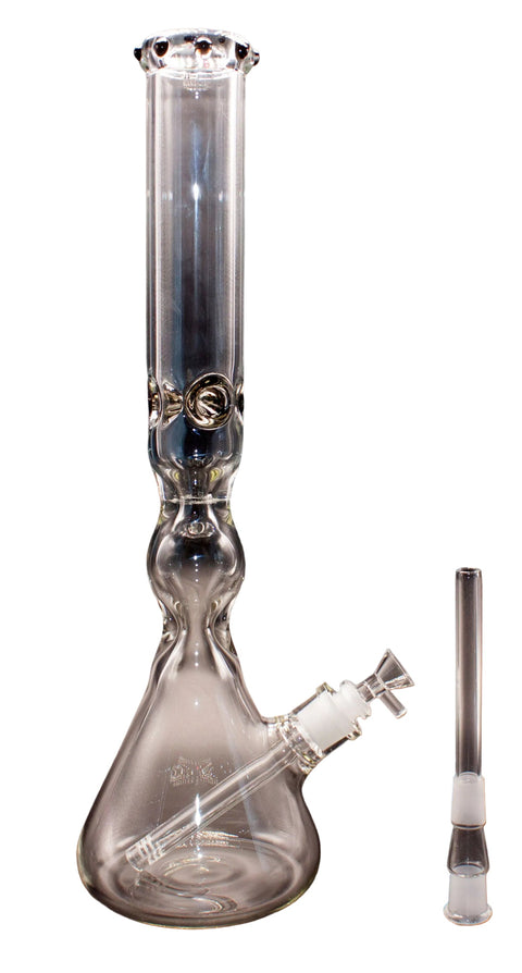 Glas Bong Beaker 45cm mit Eisfach 9mm