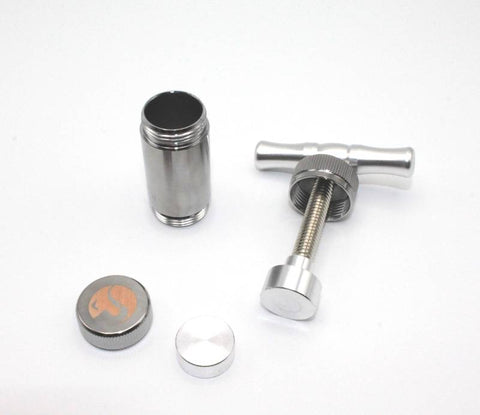 Smokerama Pollenpresse Edelstahl Klein mit Griff 8cm-Offen