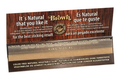 Smoking King Size Papers XL ungebleicht Brown