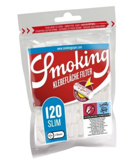Smoking Filters Slim 120 Stück mit Klebestreifen