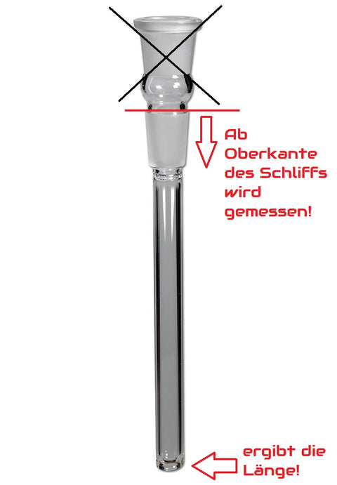 Standard Steck Chillum Schliff NS14 verschiedene Längen-Maße