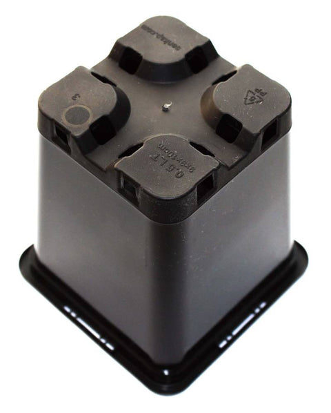 Pflanztopf 500ml Schwarz 9x9cm-Boden
