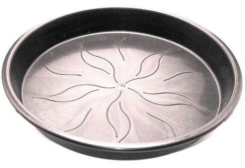 Topf Untersetzer Rund 31 cm Schwarz aus Kunststoff