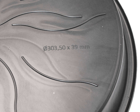 Topf Untersetzer Rund 31 cm Schwarz aus Kunststoff-Daten