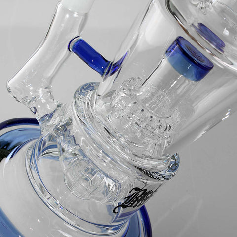 Black Leaf Bubbler Bong Duschkopf Trommel Perkolator-Unten