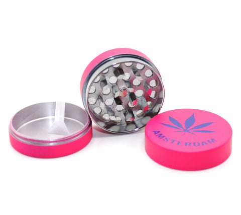 CNC Metall Grinder Pink Alu 3-Teilig 40mm-Offen-seitlich