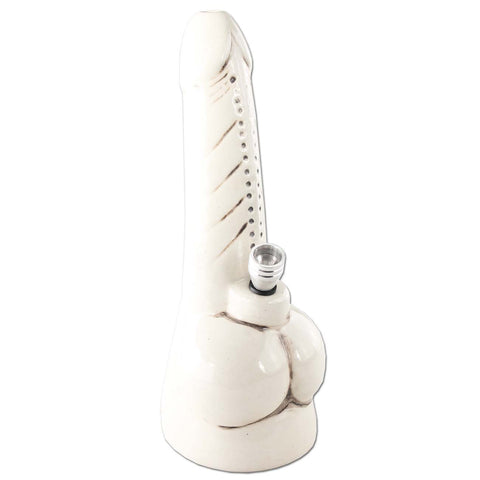 Penis Bong aus Keramik Weiß