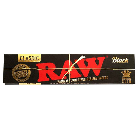 RAW Black Blättchen King Size Slim Extra Fein 32 Blatt-Einzeln