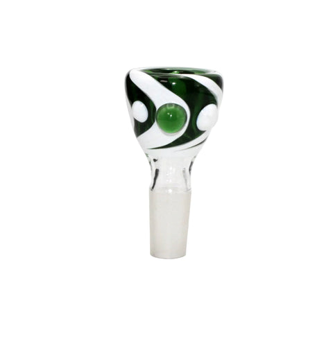 Monkey Glass Whitegreen Willow Glaskopf 14,5 mm Schliff handgearbeitet