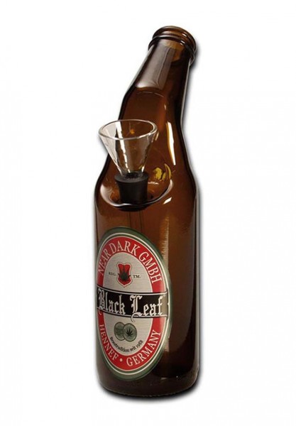 Black Leaf Bier Glasbong 20cm