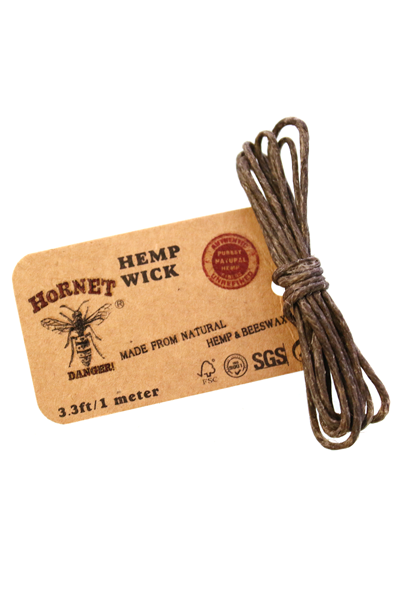 Hemp Wick 1 Meter Zünddocht aus Hanf und Bienenwachs