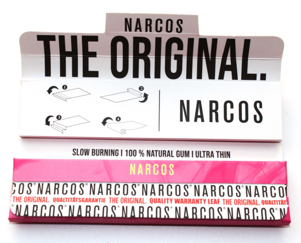 Narcos Blättchen King Size Slim Pink mit Tips