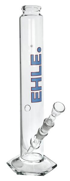 EHLE Glasbong 1000 Rot-Blau 46cm Höhe mit Kickloch