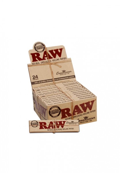 RAW Blättchen KS Connoisseur mit Tips 24er Box