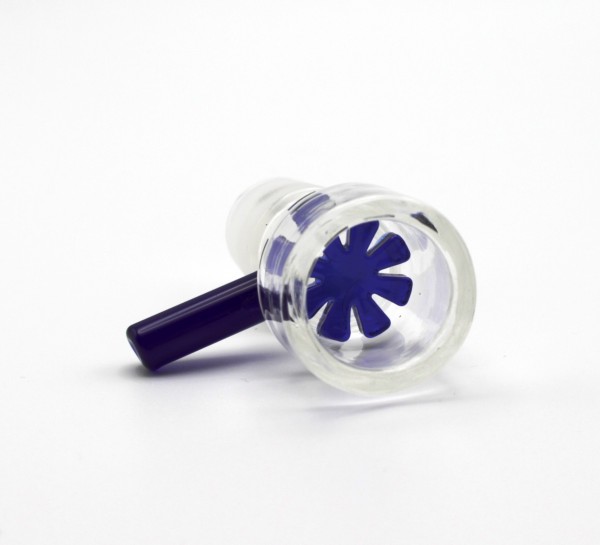 Smokerama Glaskopf mit Glassieb 18,8 Blau