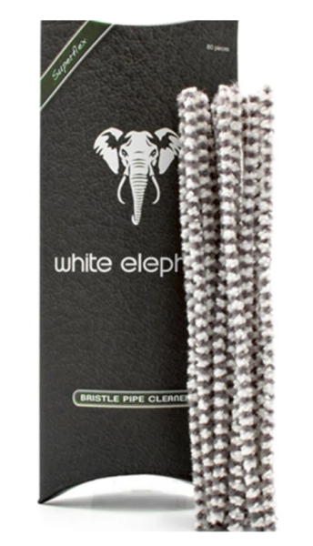 White Elephant Pfeifenreiniger Bristle Hart 80 Stück