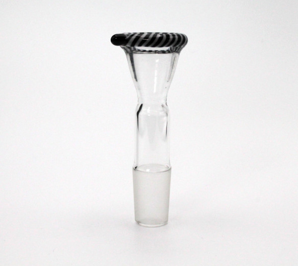Monkey Glass Zebra Kräuter Glaskopf 18,8mm Schliff Trichterförmig