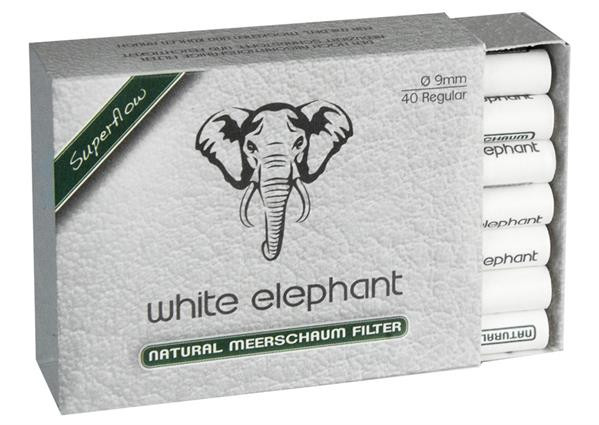 White Elephant 40 Stück Meerschaum Filtertips 9mm
