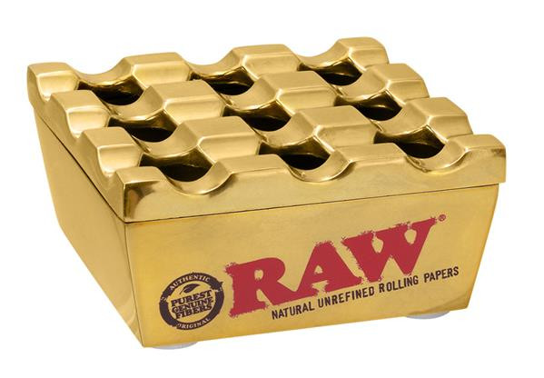 RAW Aschenbecher Gold Metall Regal Ashtray