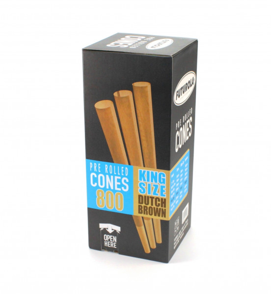 Futurola Pre-Rolled King Size Cones 800er Box Dutch Brown