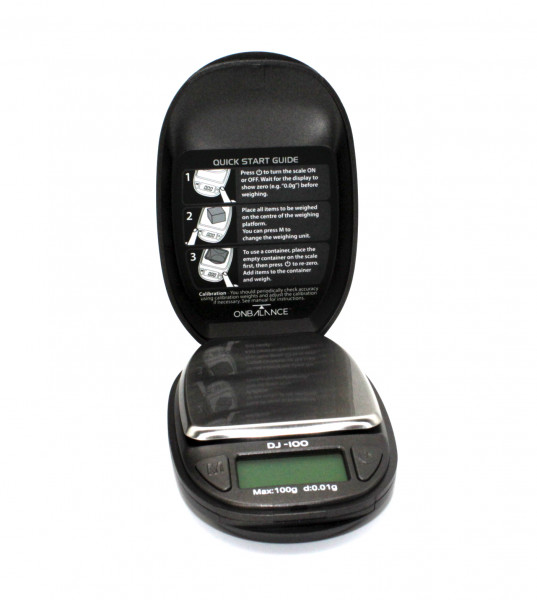 ONBALANCE Digitalwaage DJ-100 Schwarz Skala 0,01g