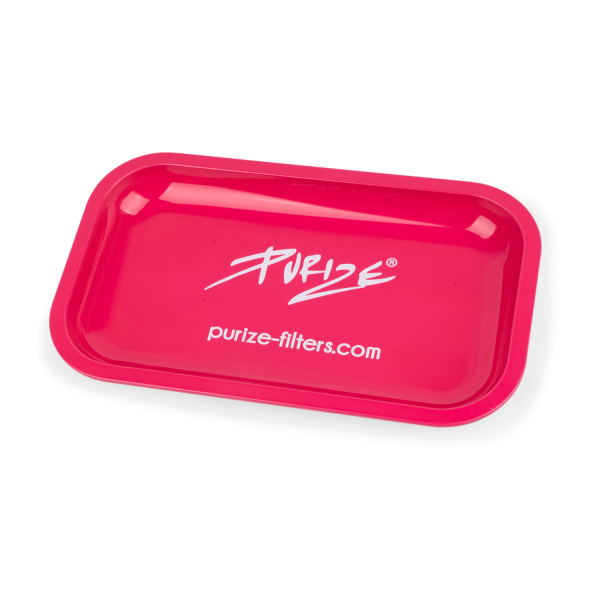 Purize Rolling Tray Pink Metall Dreh-Tablett Medium