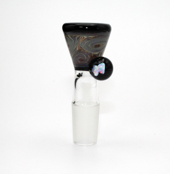 Monkey Glass Riddick Glaskopf 18,8 mm Schliff mit Marble Rollstopper