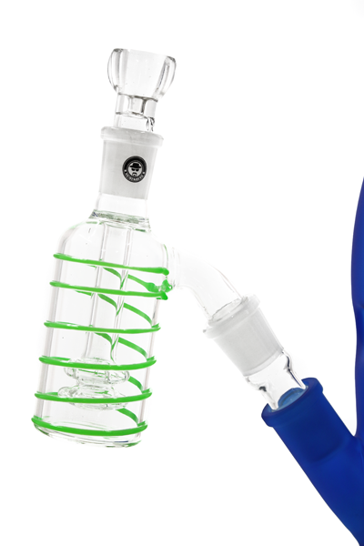 Heisenberg Vorkühler Double Circ Glow Grün Schliff NS19 Ashcatcher
