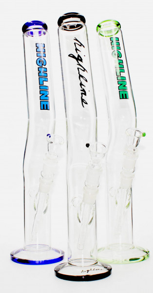 Highline Chilling Charly Glasbong 42cm mit Schlitz Diffusor Chillum
