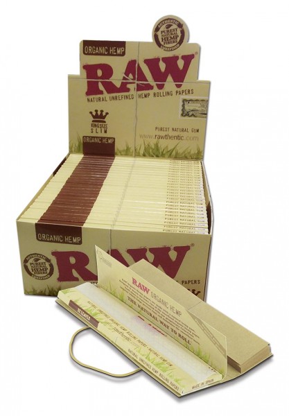 RAW Blättchen Connoisseur Hemp Organic King Size Slim + Filtertips