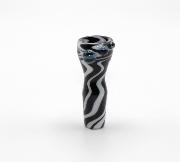 Smokerama Glaskopf Black&White 18,8mm voll Handgearbeitet