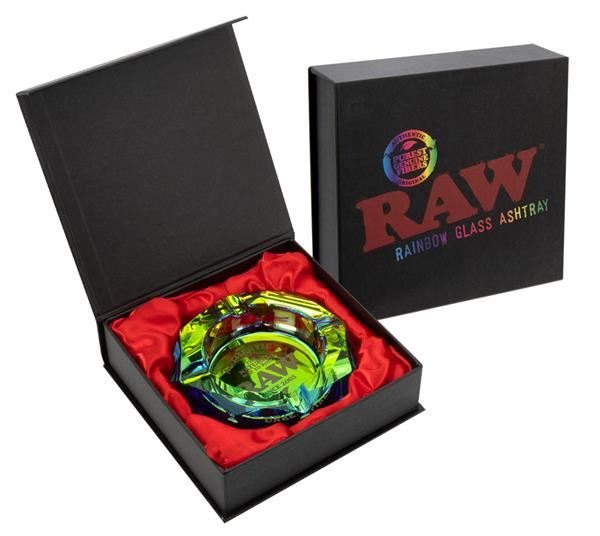 RAW Aschenbecher Kristallglas Rainbow-Silver 11,5cm