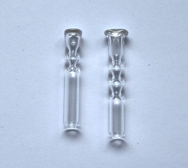 Smokerama Glas Filtertips 2er Set White Lines 6mm