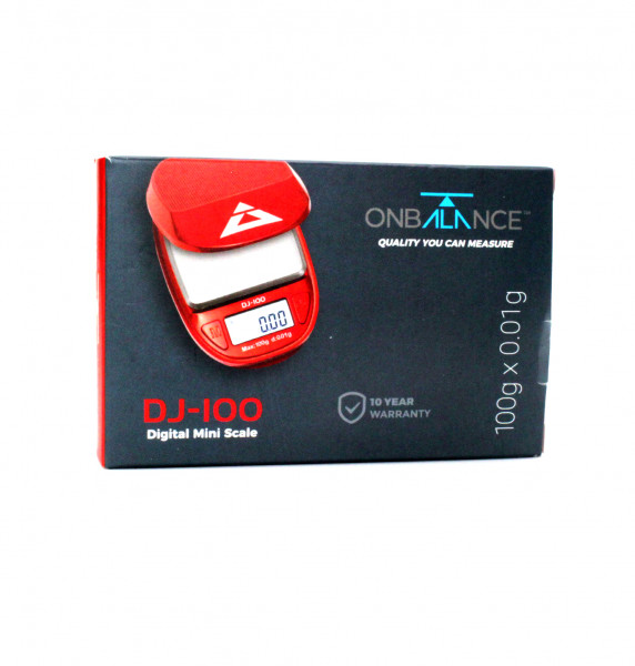 ONBALANCE Digitalwaage DJ-100 Rot Skala 0,01g