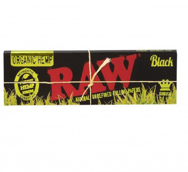 RAW Black Organic Hemp Blättchen King Size Slim