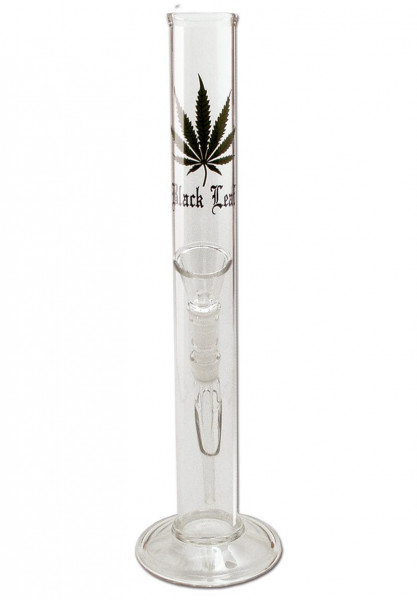 Black Leaf Glasbong Straight 40 cm mit Blatt