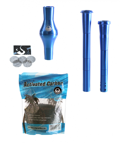 Rauch Kohlefilter Set Alu Blau mit Shillum NS19